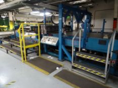 Silk Screen Printer with Infeed Conveyor and Squaring Station