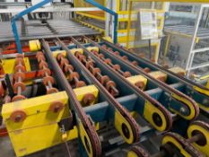 5’ long x 3’ wide 90 degree transfer conveyor