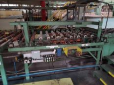 Roller Bar Conveyor with Product Squaring Mechanism