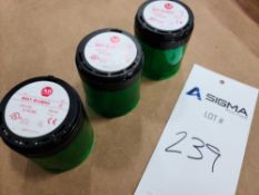(3) Allen-Bradley Green Indicator Strobe Lights