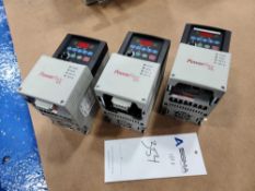(3) Allen-Bradley PowerFlex40 AC Motor Drives