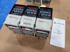 (3) Allen-Bradley PowerFlex4 AC Motor Drives