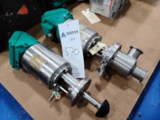 (2) Tri-Clover Air Actuated Valves