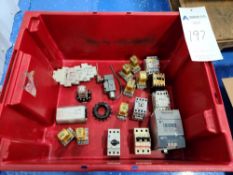 Tote of Various MRO Parts including Allen-Bradley and Sola Components