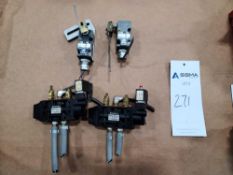 (2) Norgen Air Control In-Line Valves and (2) Square D Limit Switches