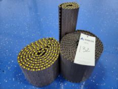 (3) Sections of Plastic Mat-Top Conveyor Belt