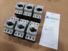 (6) Allen-Bradley Motor Protection Circuit Breakers