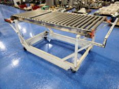 Steel Cart with Stainless Roller Conveyor Top