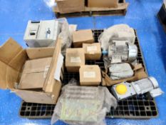 Pallet of MRO Surplus Parts including Motors and Allen-Bradley Components