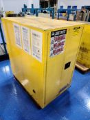 Justrite Sure-Grip EX Flammable Liquid Storage Cabinet with Contents