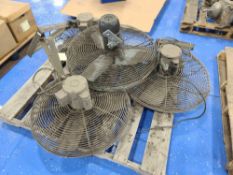 (4) 24 Inch Diameter Wall Mounted Fans