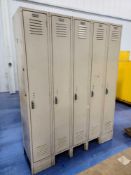 (5) Lyon Single Tier Lockers