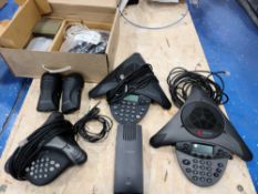 Polycom VTX1000 Conference Phone System and Components