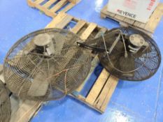 (2) Industrial Wall Mounted Fans