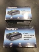(2) NEW IN BOX Trendnet 5-Port 10/100 Mbps GREENnet Switch