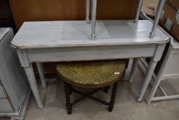 A 'shabby chic' side table, approx. Width 122cm