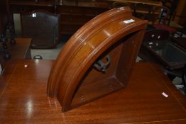 An Edwardian mahogany and inlaid corner cabinet top converted to hall coat hanger