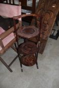 A vintage Phenolic (maybe bakelite) three tier cake stand