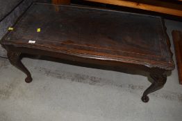 A reproduction coffee table