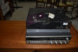 A vintage Fidelity table top radiogram, no speakers