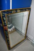 A modern floral wall mirror, approx. 68 x 92cm