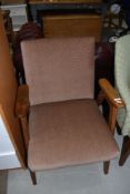A mid 20th Century stained frame easy chair