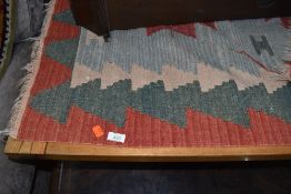 A tribal style rug , Aztec or similar, approx 120 x 93cm