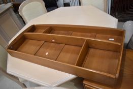 A mid stain Ercol wall shelf , approx. Width 107cm height 50cm