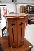 A Victorian gothic style octagonal plant stand