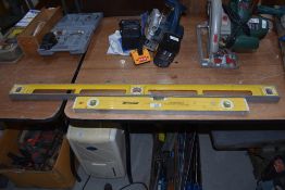 A Silver line and Stabila level