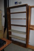 A rustic open shelf unit, approx. W107cm H192cm