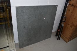 A slate square, suitable for hearth or worktop perhaps, approx. 94 x 94cm