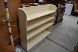 A painted bookshelf, width approx. 124cm