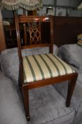 A reproduction Regency style mahogany dining chair