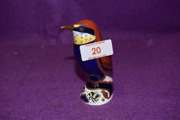 A Royal Crown Derby paperweight Bee Eater with a Gold stopper
