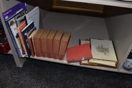A collection of books including volumes of A popular history of the great war and four framed prints