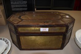 A vintage casket or box of unusual shape.