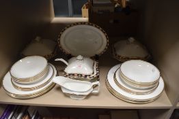 A selection of seven Wood and sons Windsor tureens and plates, also around twenty four Royal Doulton