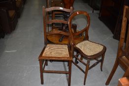 Two Victorian bedroom chairs (not pair)