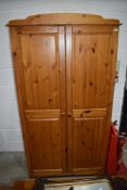 A modern pine wardrobe, width approx. 100cm