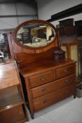 A traditional mahogany dressing table , width approx. 100cm