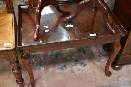 A vintage Queen Anne style tray type table on cabriole legs
