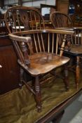 A traditional Windsor style armchair