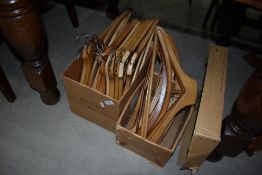 A selection of vintage coat hangers