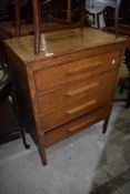 An early to mid 20th Century golden oak four drawer bedroom chest, approx. Dimensions W68cm D42cm