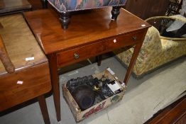 A traditional mahogany side table having frieze drawer