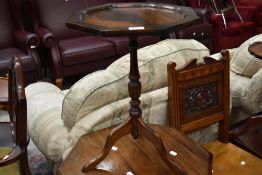 A reproduction octagonal wine table