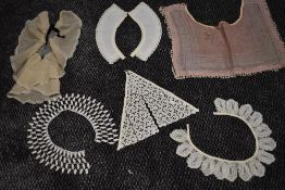A small lot of vintage and antique collars and modesty panels.