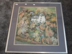 An acrylic painting, Taylor, windmill in wood, signed and dated (19)84, 65 x 55cm, framed and