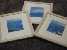 Three Ltd Ed prints after Wendy McBridge, Out of the Blue I, II, III, signed and numbered 45/500, 24